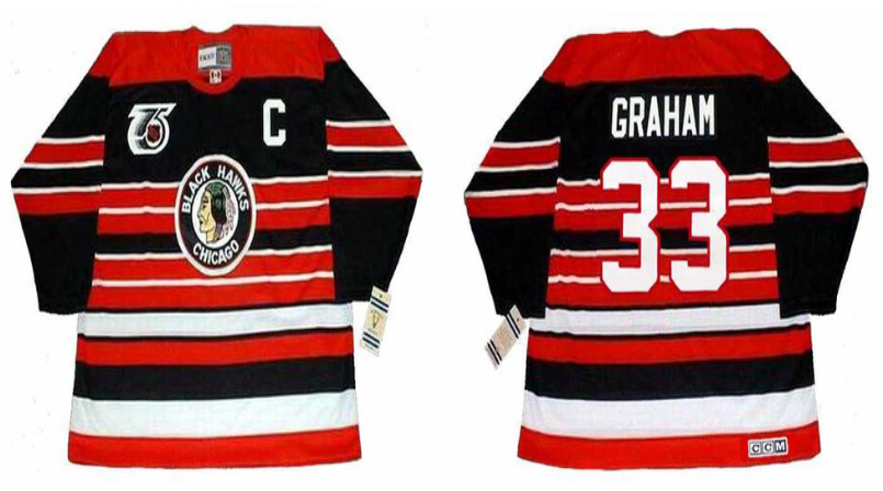 2019 Men Chicago Blackhawks 33 Graham red CCM NHL jerseys